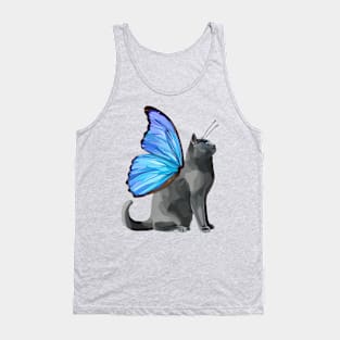 Blue Morpho Flitter Kitty Tank Top